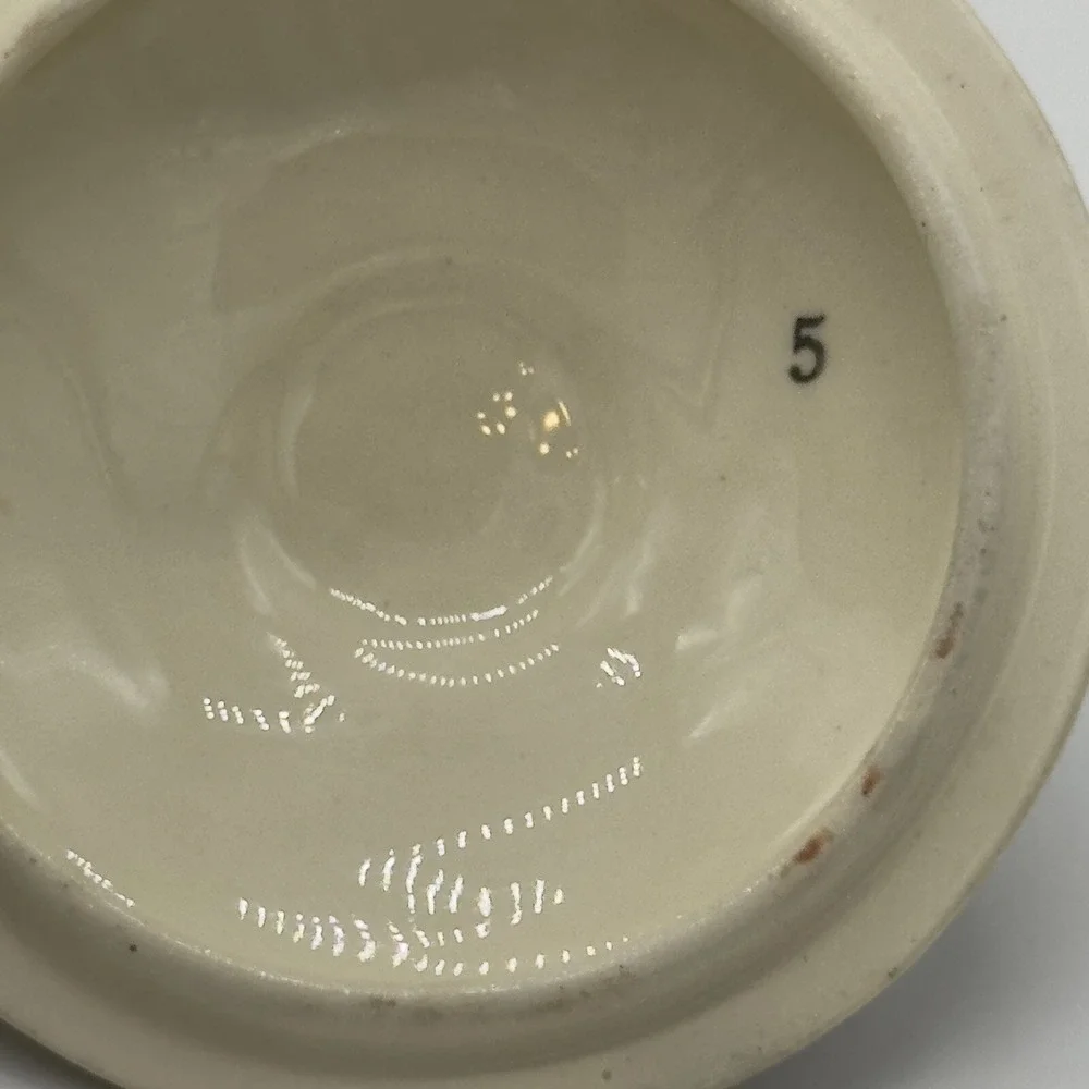 Vtg 1936‎ Taylor Smith Sugar Bowl USA 601 Ivory Silver Platinum Rings Lidded MCM